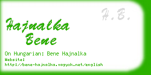 hajnalka bene business card